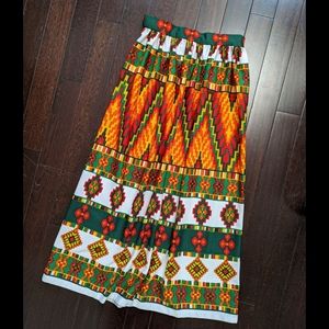 Vintage Southwest Printed Maxi Full Skirt